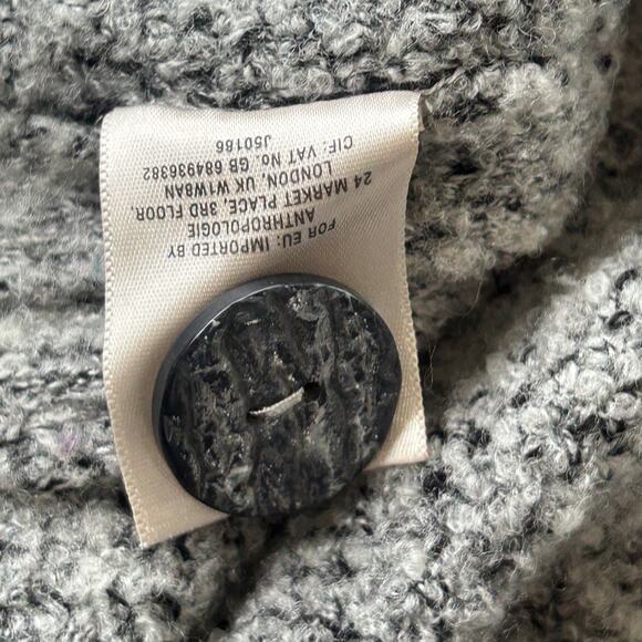 Angel‎ Of The North Wool Cable Knit Sweater Med Gray Cabincore Fair Isle Cozy - Picture 14 of 14